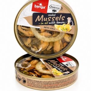 Małże wędzone w oleju z cytryną 120 ml